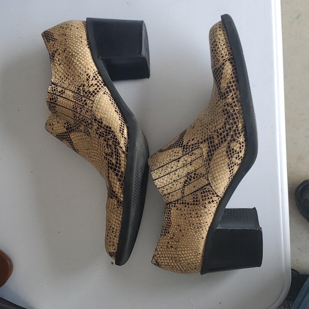 Sam & Libby Genuine Snakeskin Leather Loafers